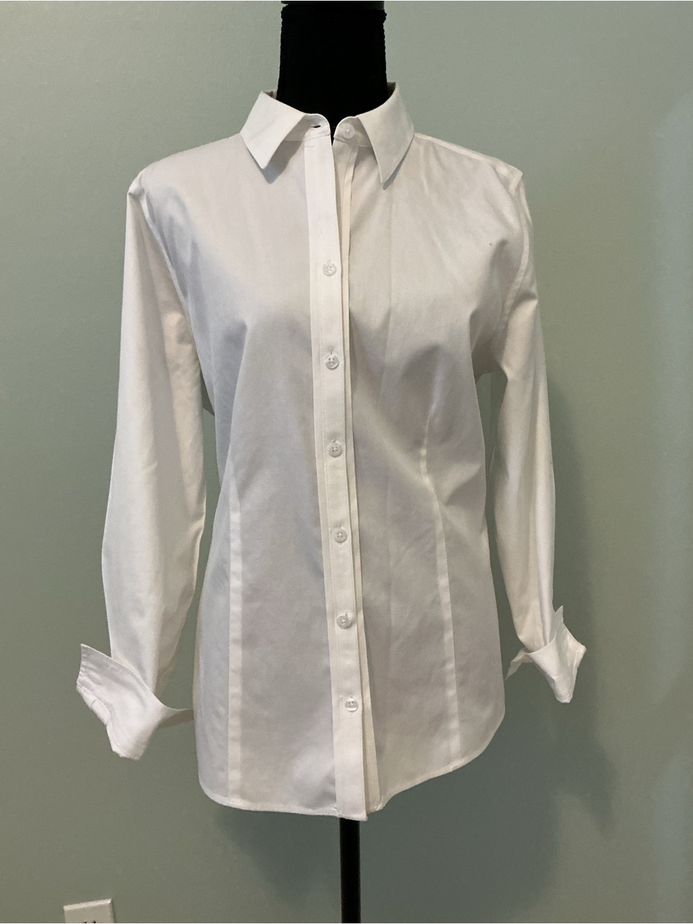 Chico's White Woman’s Button-Front, No-Iron Dress Shirt.